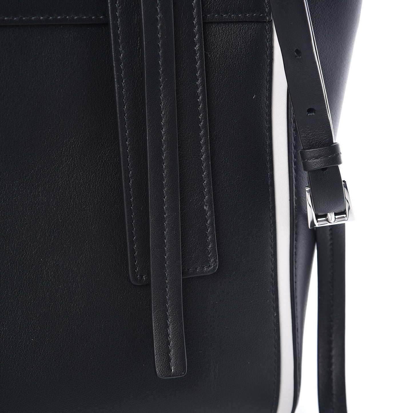 Grace Lux Light Small Ouverture Shoulder Bag Black White