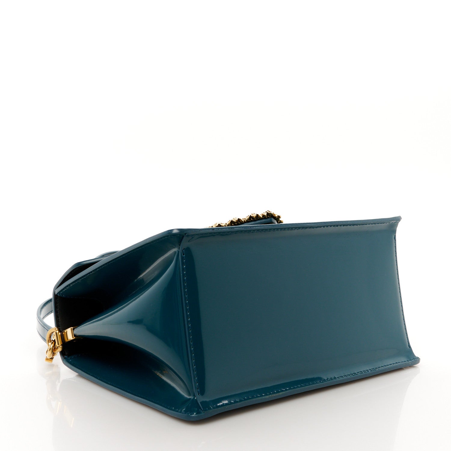 Dolce & Gabbana Patent Medium Devotion Envelope Top Handle Bag Emerald 4 of 11