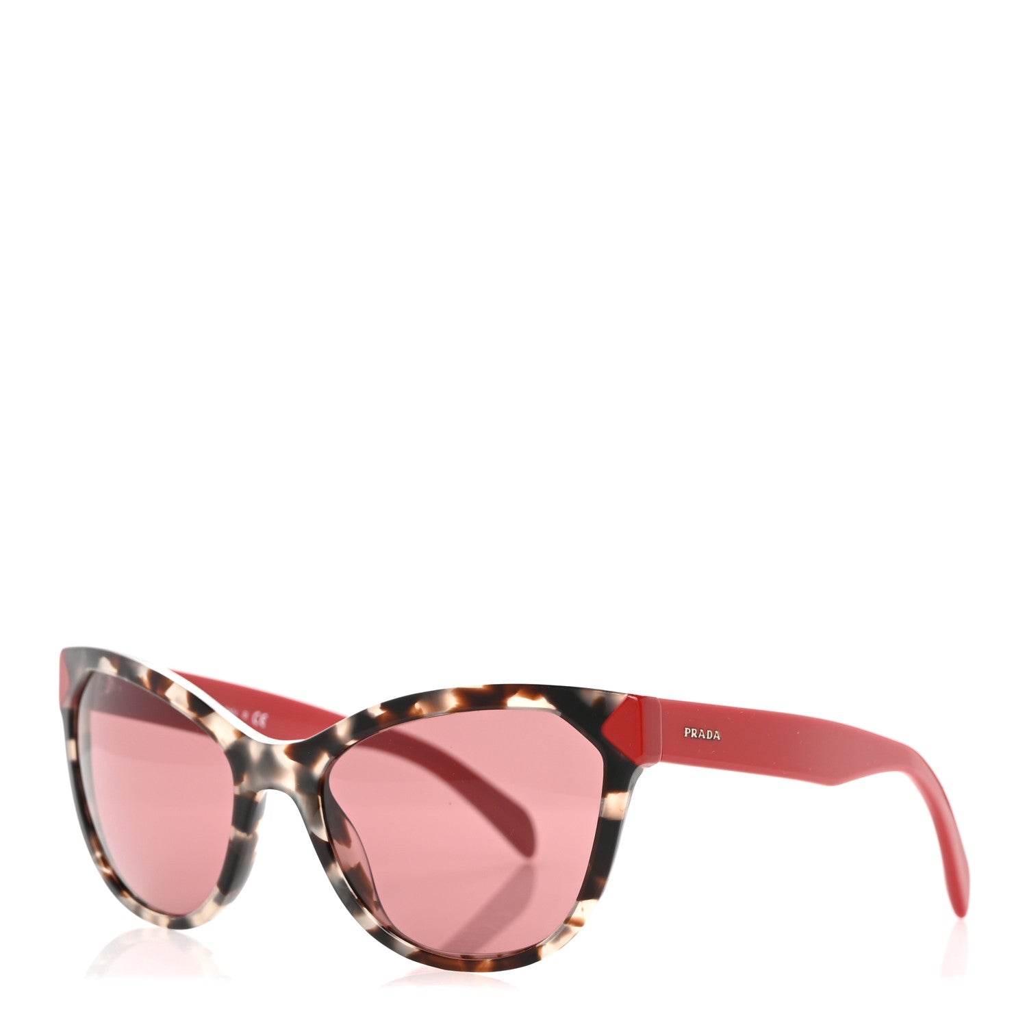 Prada Acetate Sunglasses SPR 21S Tortoise Red 1 of 8