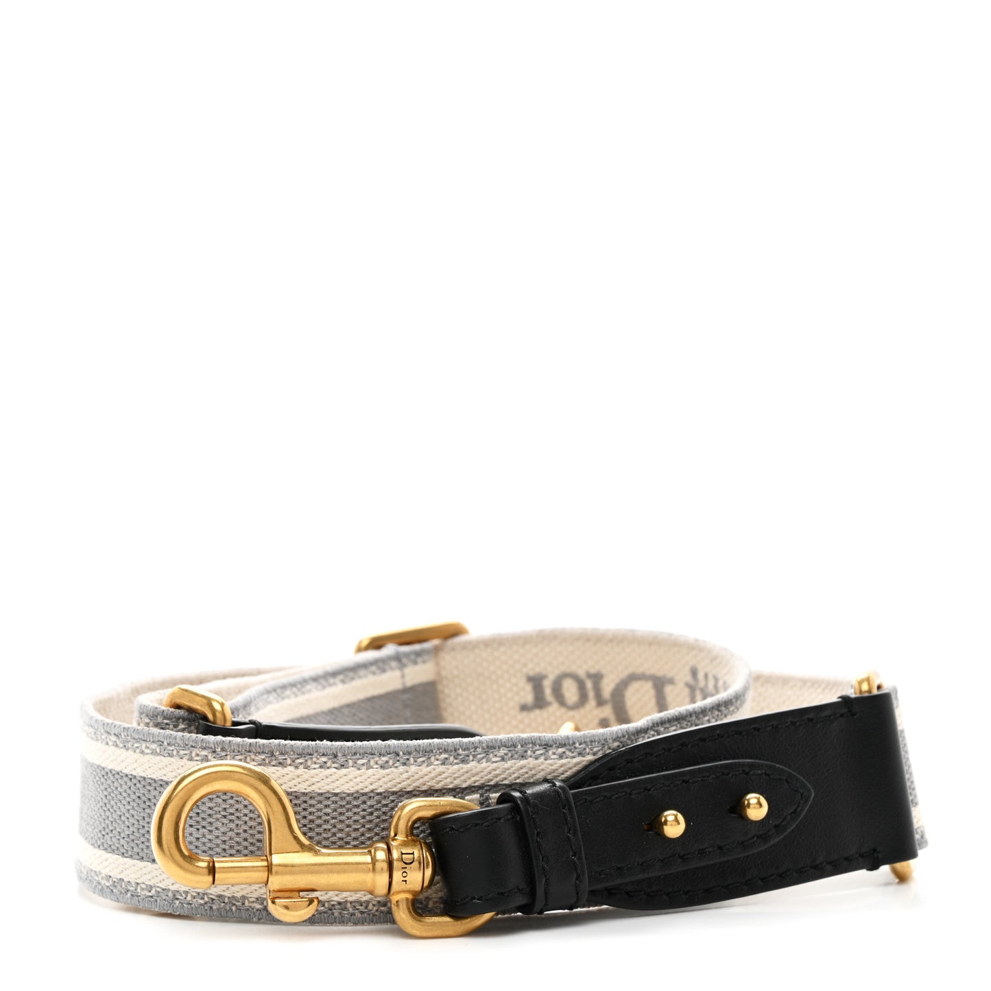 Canvas Embroidered Shoulder Strap Grey