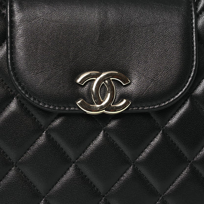 Chanel Lambskin Quilted CC Pouch Wristlet Black 8 of 10