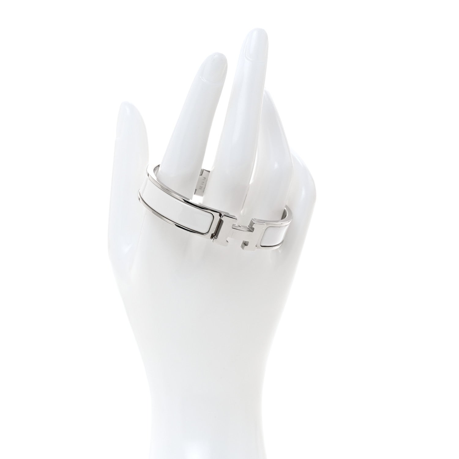 Hermes Enamel Narrow Clic Clac H Bracelet PM White 2 of 4
