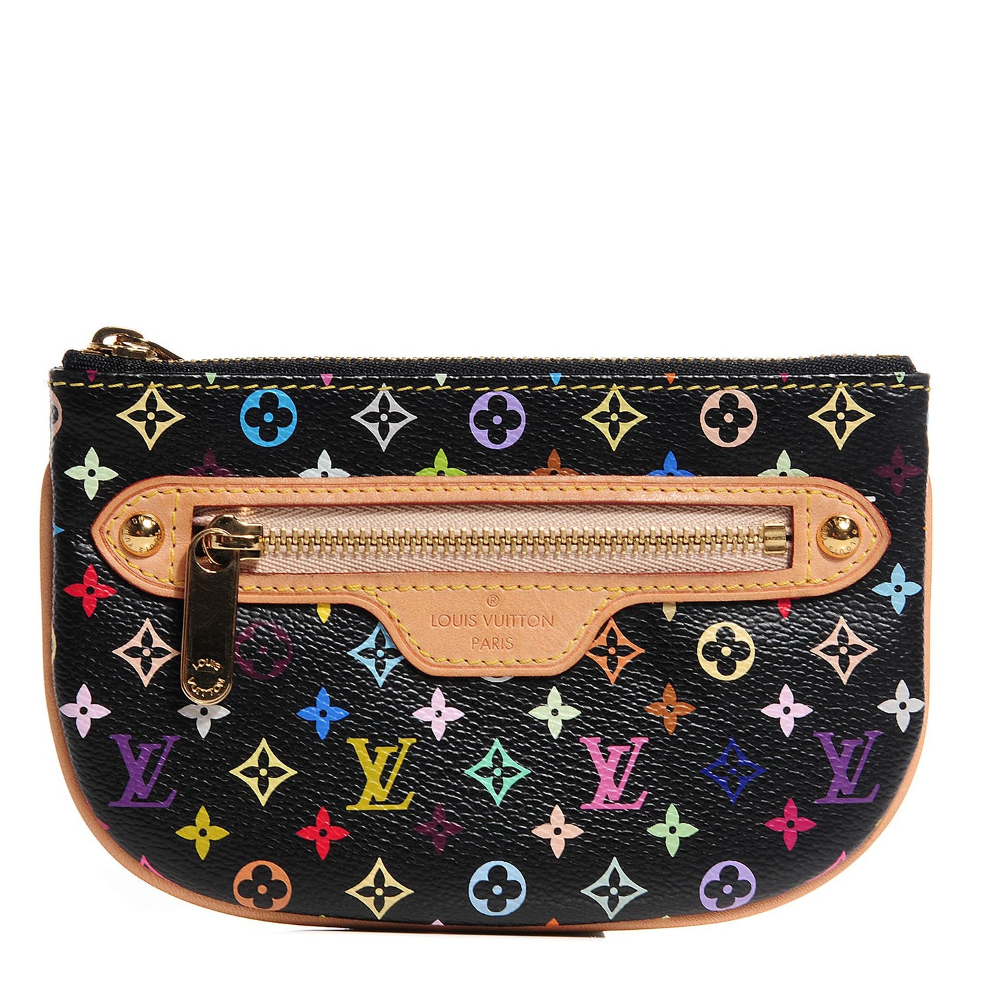 Monogram Multicolor Pochette Plate MM Black
