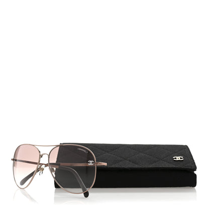 Chanel CC Aviator Sunglasses 4189-T-Q Pink 10 of 10
