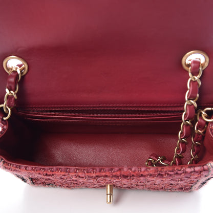 Chanel Crochet Embroidered Mini Rectangular Flap Red 5 of 11
