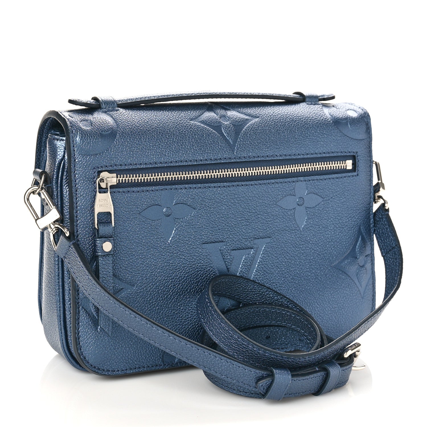 Louis Vuitton Metallic Empreinte Monogram Giant Pochette Metis Navy Nacre 3 of 8