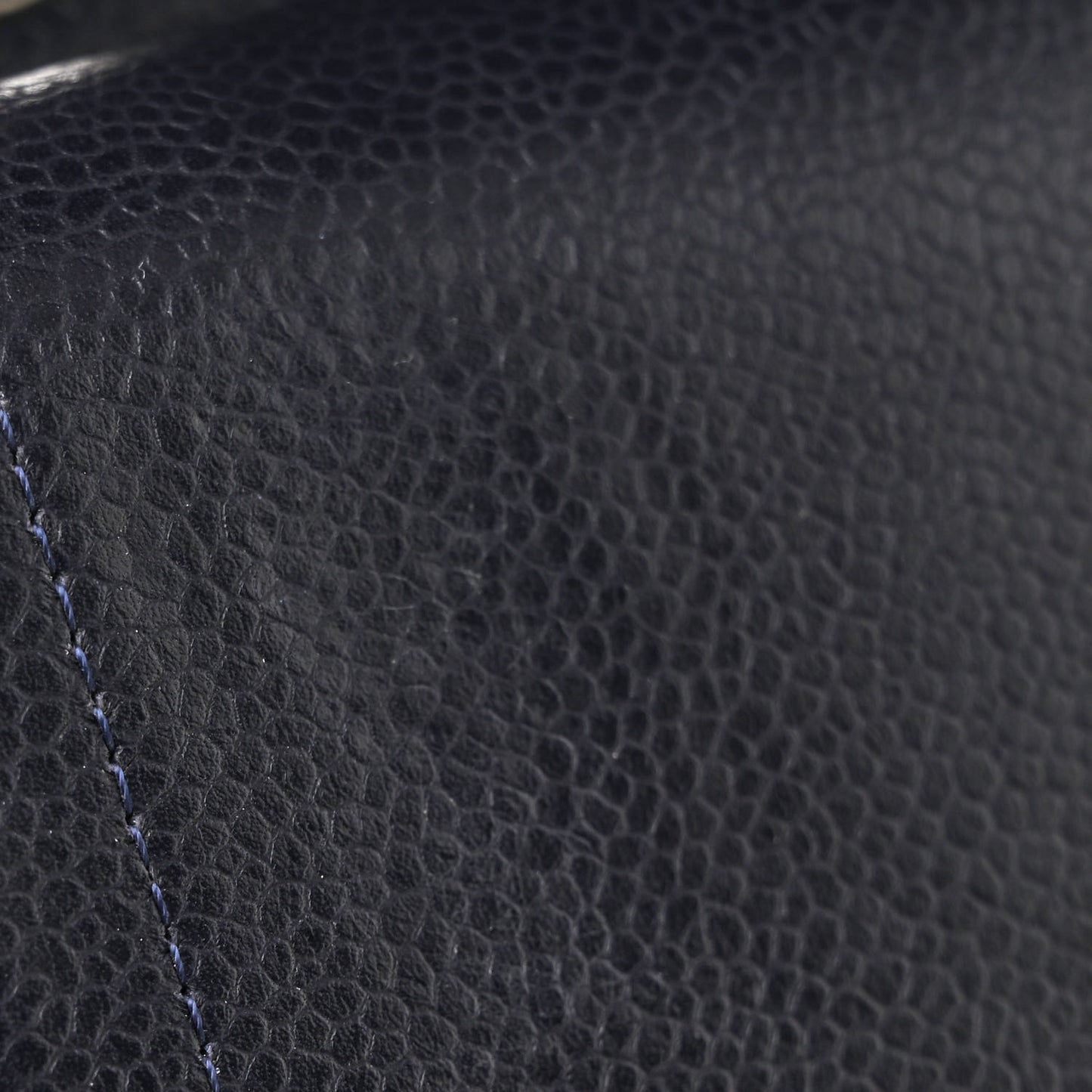 Caviar Quilted Medium Double Flap Navy