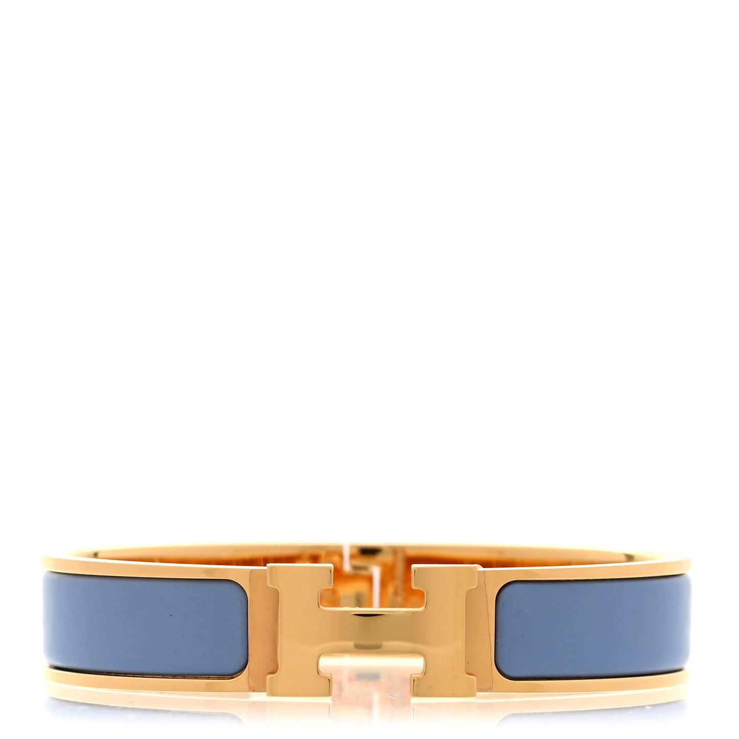 Enamel Narrow Clic Clac H Bracelet PM Bleu Orage