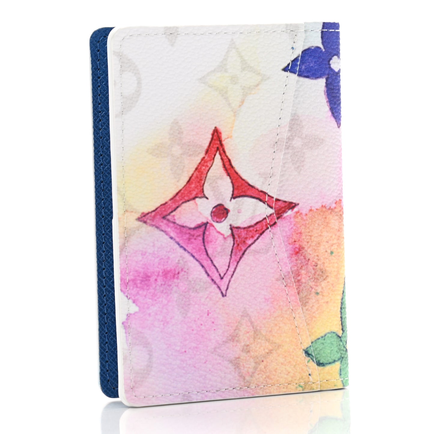 Monogram Watercolor Pocket Organizer NM Multicolor