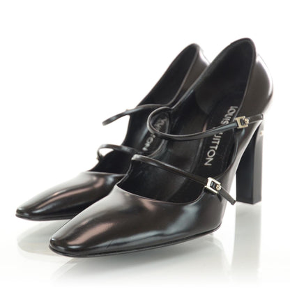 Louis Vuitton Leather Mary Jane Pumps 35.5 Black 2 of 6
