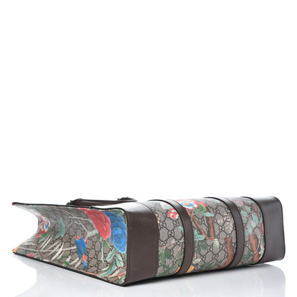Gucci GG Supreme Monogram Tian Web Vertical Tote Beige Multicolor New Acero 4 of 15