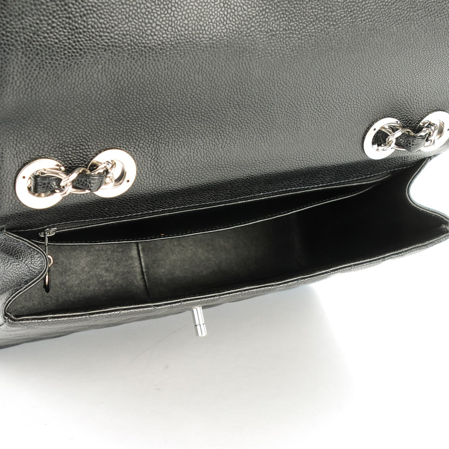 Caviar Jumbo Single Flap Black