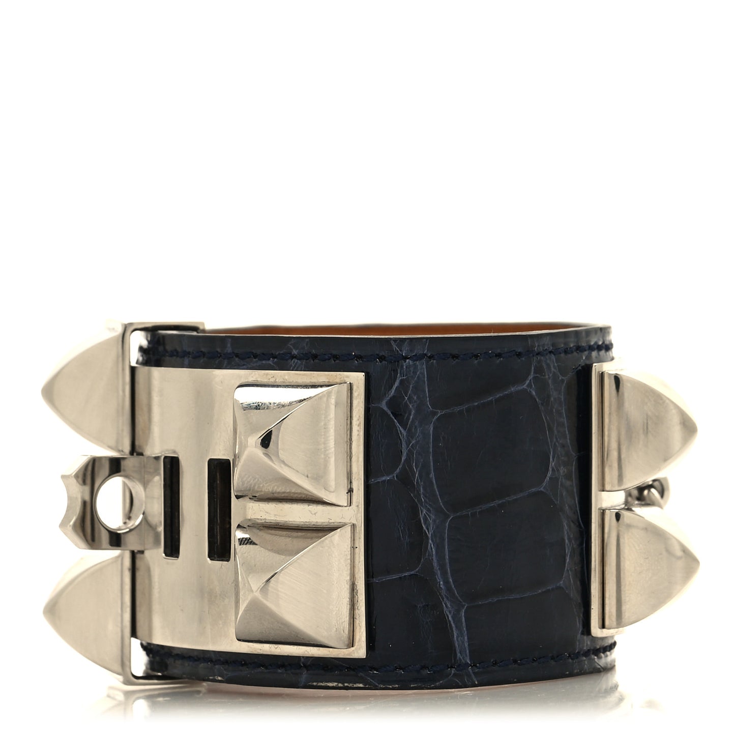 Alligator Collier de Chien CDC Bracelet T2 Bleu Marine
