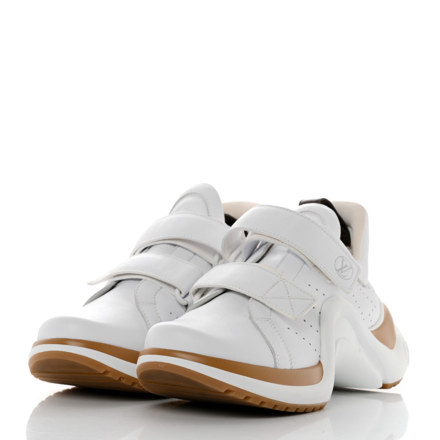 Calfskin Monogram Velcro LV Archlight Sneakers 41 White