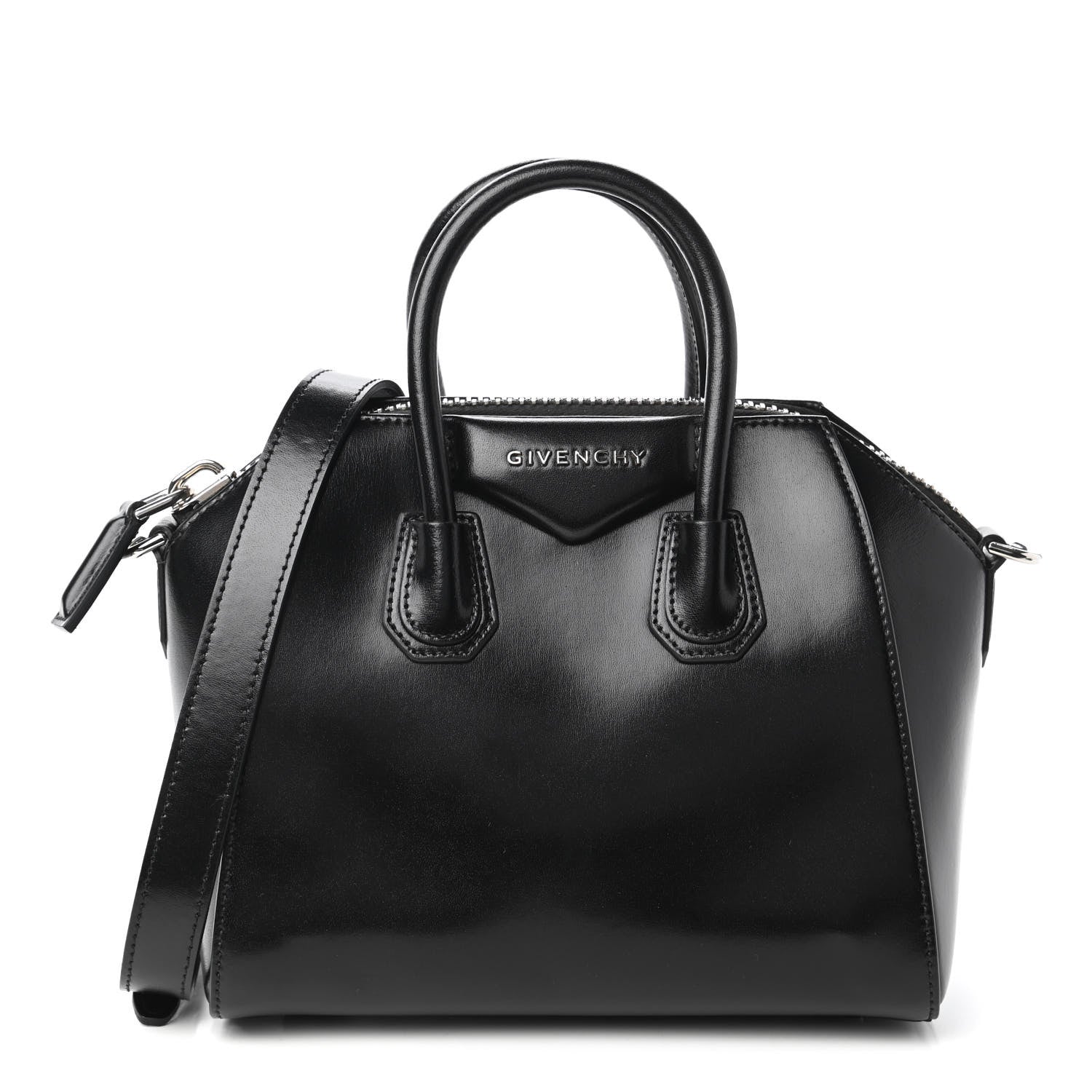 Givenchy Shiny Lord Calfskin Mini Antigona Black 1 of 10