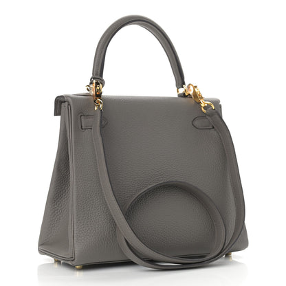 Hermes Togo Kelly Retourne 25 Etain 2 of 9
