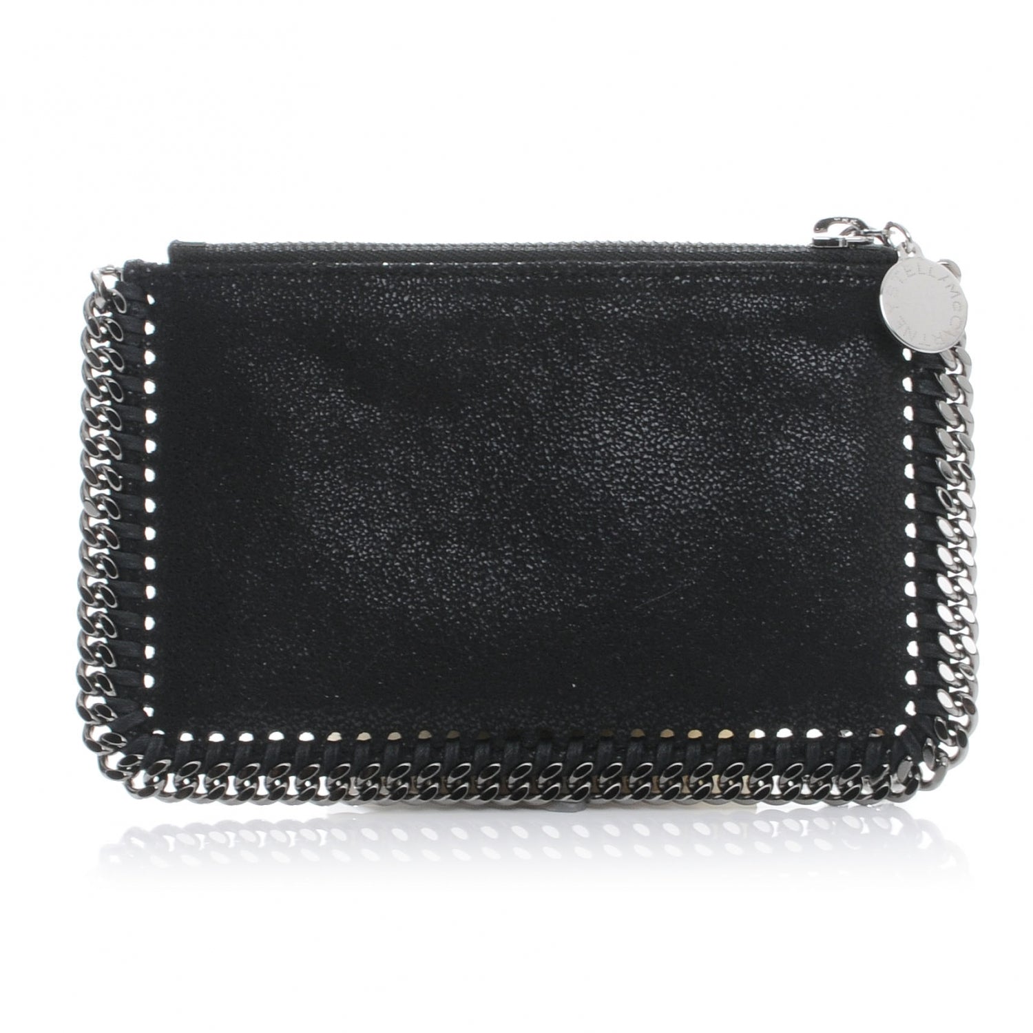 Stella McCartney Faux Leather Shaggy Deer Falabella Wristlet Black 1 of 8