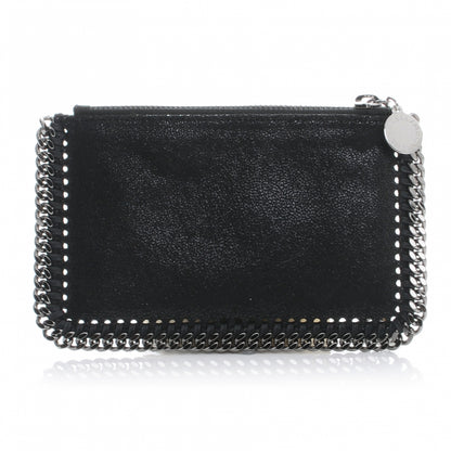 Stella McCartney Faux Leather Shaggy Deer Falabella Wristlet Black 1 of 8