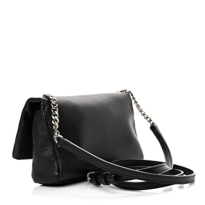 Saint Laurent Grain De Poudre Monogram Toy West Hollywood Fold-Over Bag Black 3 of 10