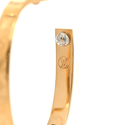 Louis Vuitton Nanogram Hoop Earrings Gold 3 of 3