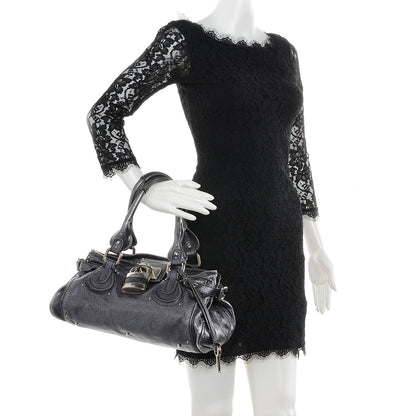 Chloe Leather Paddington Metallic Grey 2 of 8