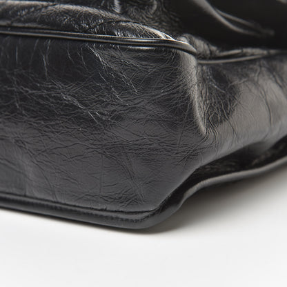Saint Laurent Crinkled Calfskin Matelasse Monogram Large Niki Chain Satchel Black 11 of 11
