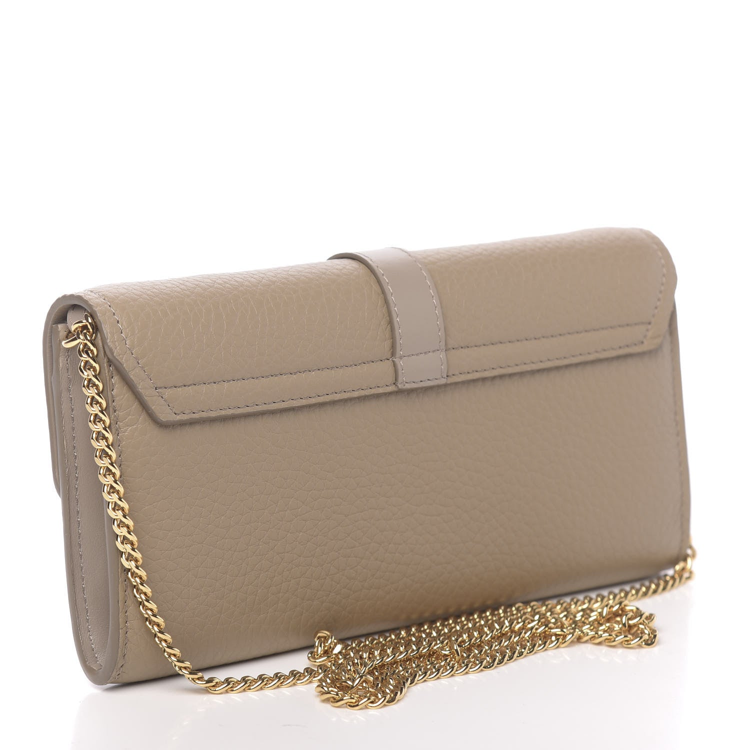 Chloe Grained Calfskin Aby Chain Wallet Motty Grey 3 of 22