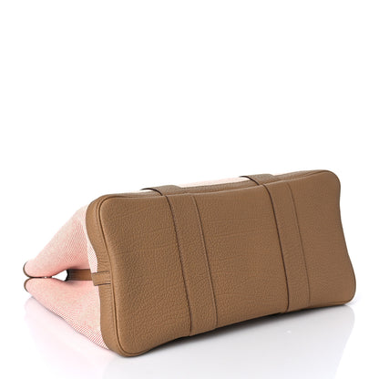 Hermes Twill H Negonda Verso Garden Party 36 MM Ecru Biscuit Rouge De Coeur 3 of 7