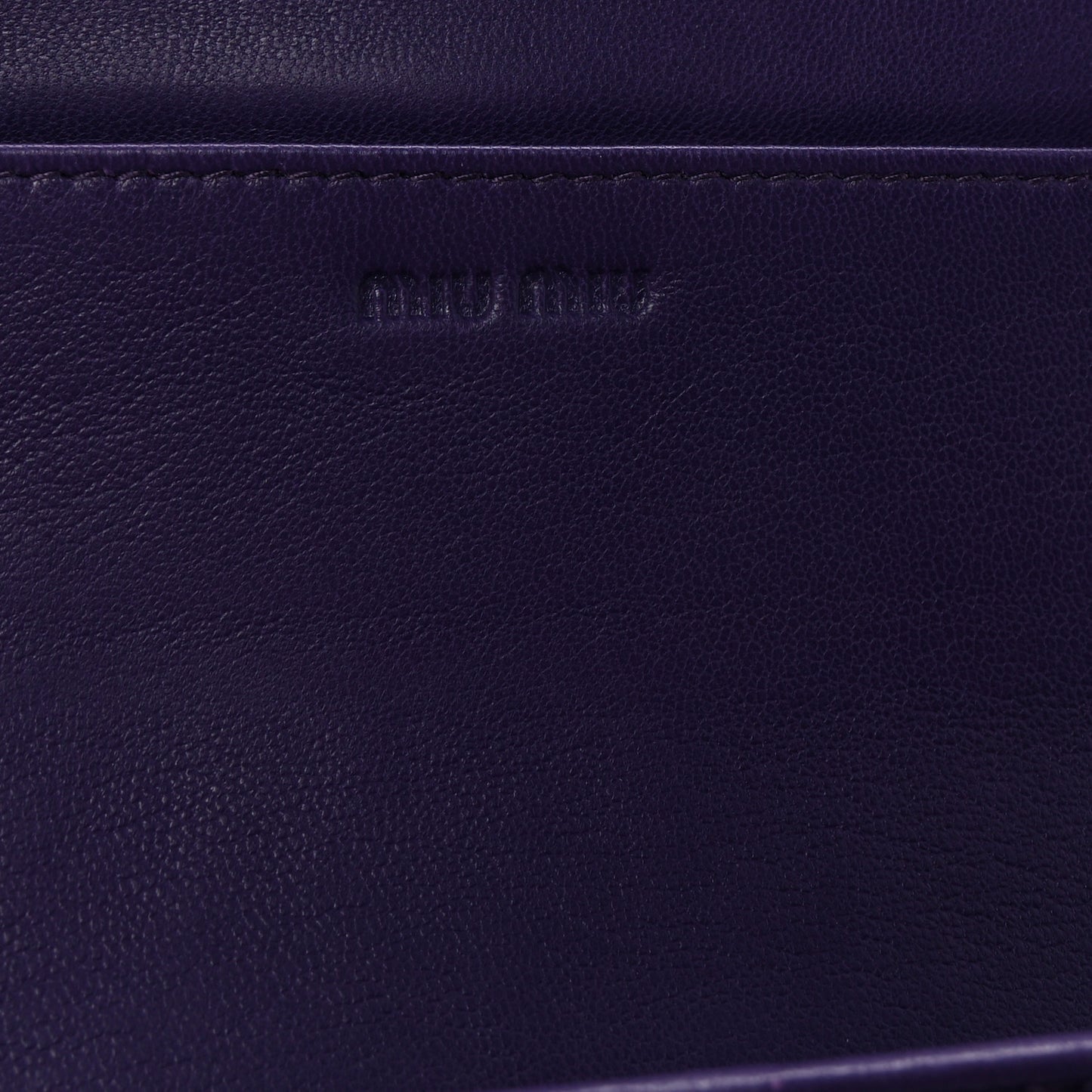 Nappa Matelasse Flap Wallet Purple