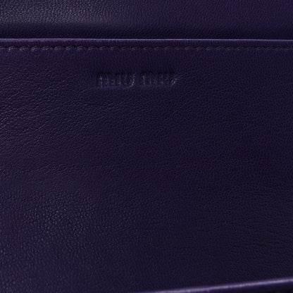 Miu Miu Nappa Matelasse Flap Wallet Purple 6 of 7