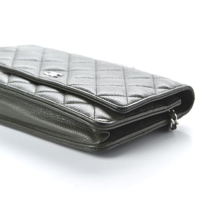 Chanel Caviar Quilted Wallet On Chain WOC Green 7 of 11