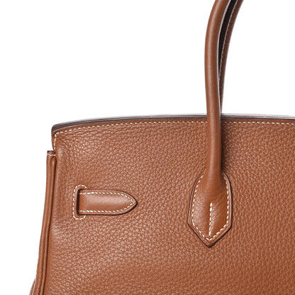 Hermes Taurillon Clemence Birkin 35 Gold 29 of 31