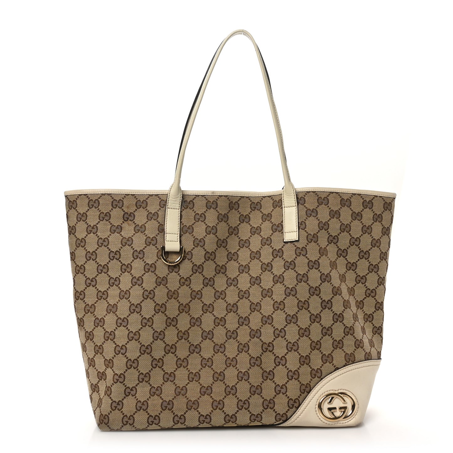 Monogram Large New Britt Tote Off White