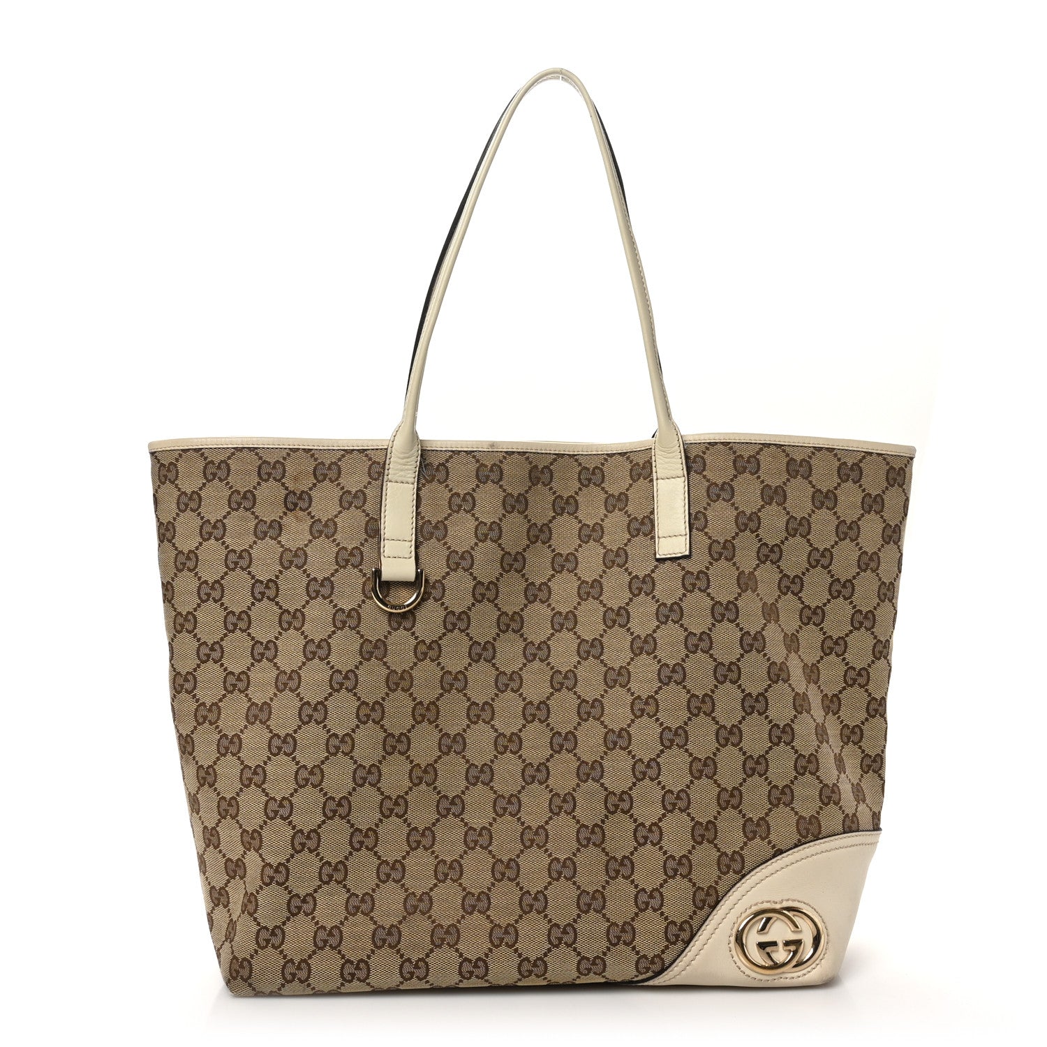 Gucci Monogram Large New Britt Tote Off White 1 of 11