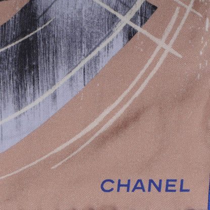 Chanel Silk Camellia CC Bubble Scarf Beige 3 of 6