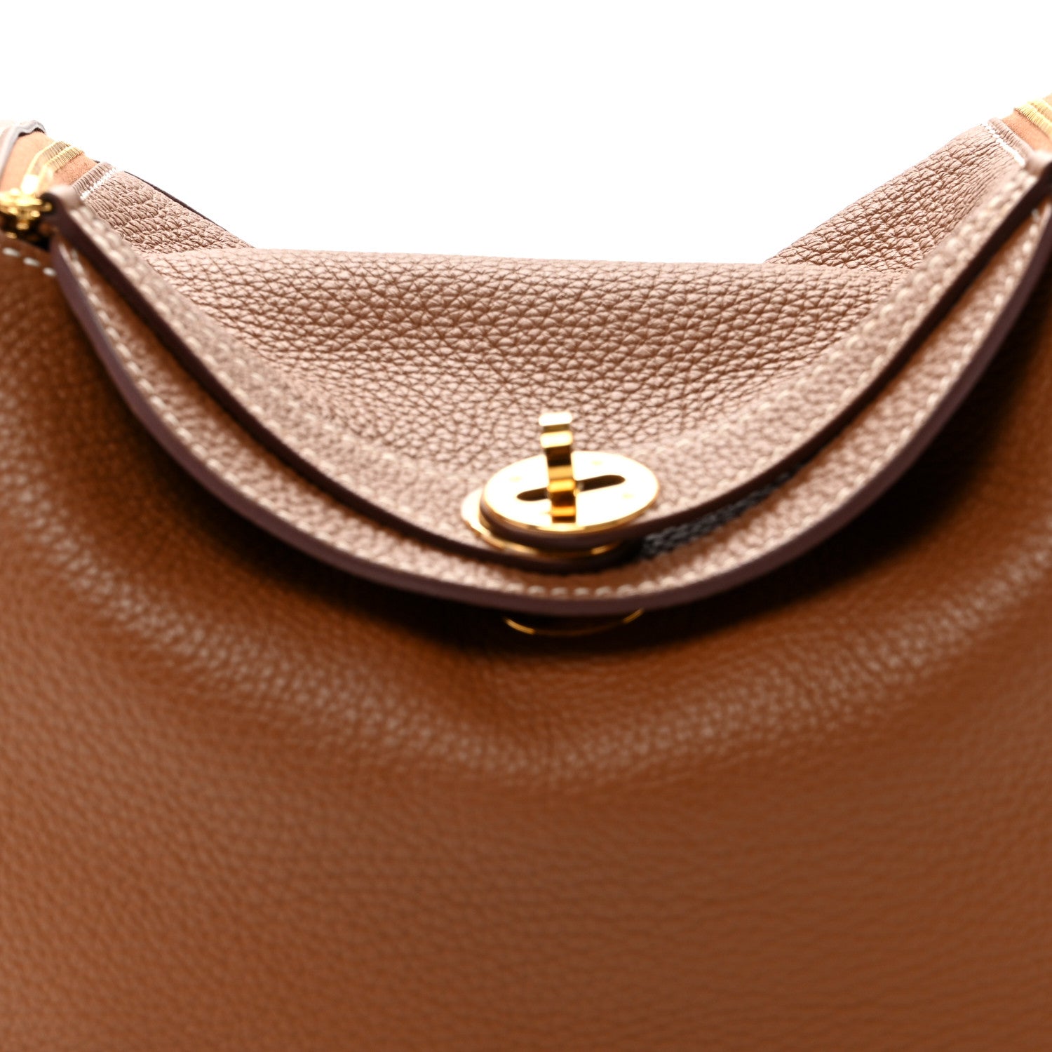 Hermes Taurillon Clemence Lindy 26 Gold 8 of 10