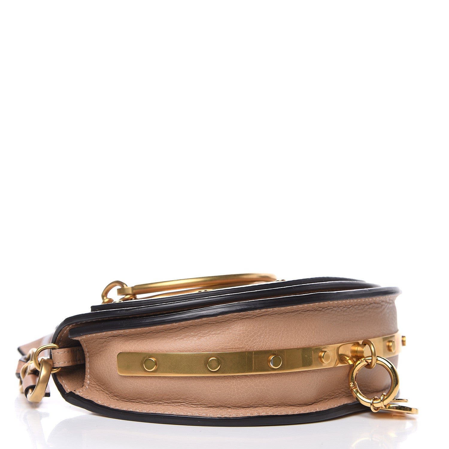 Chloe Calfskin Small Nile Bracelet Minaudiere Bag Biscotti Beige 4 of 14