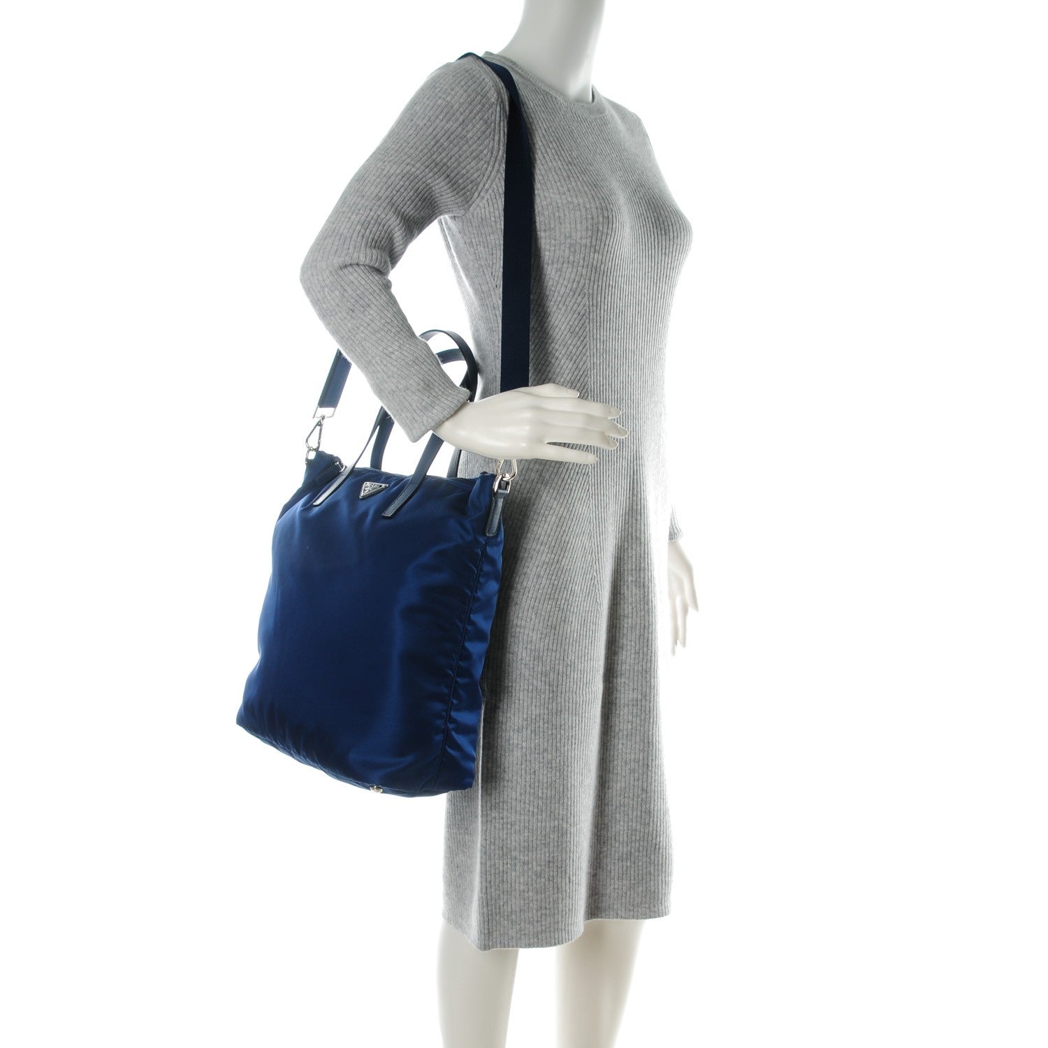 Prada Nylon Vela Tote Royal 2 of 8