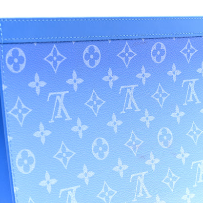 Louis Vuitton Monogram Clouds Pochette Voyage MM A4 Blue 7 of 7