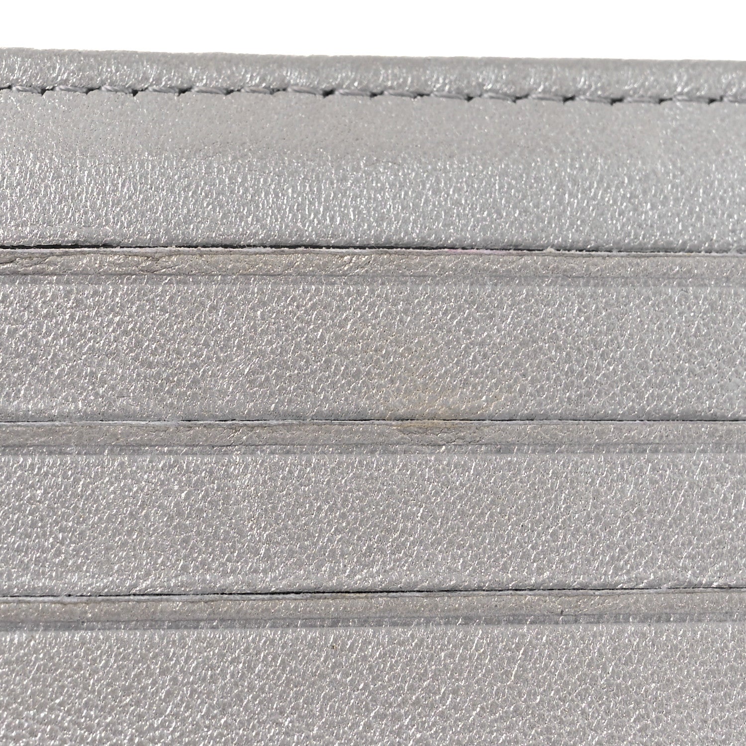Chanel Metallic Caviar Quilted Compact Flap Wallet Silver 12 of 14