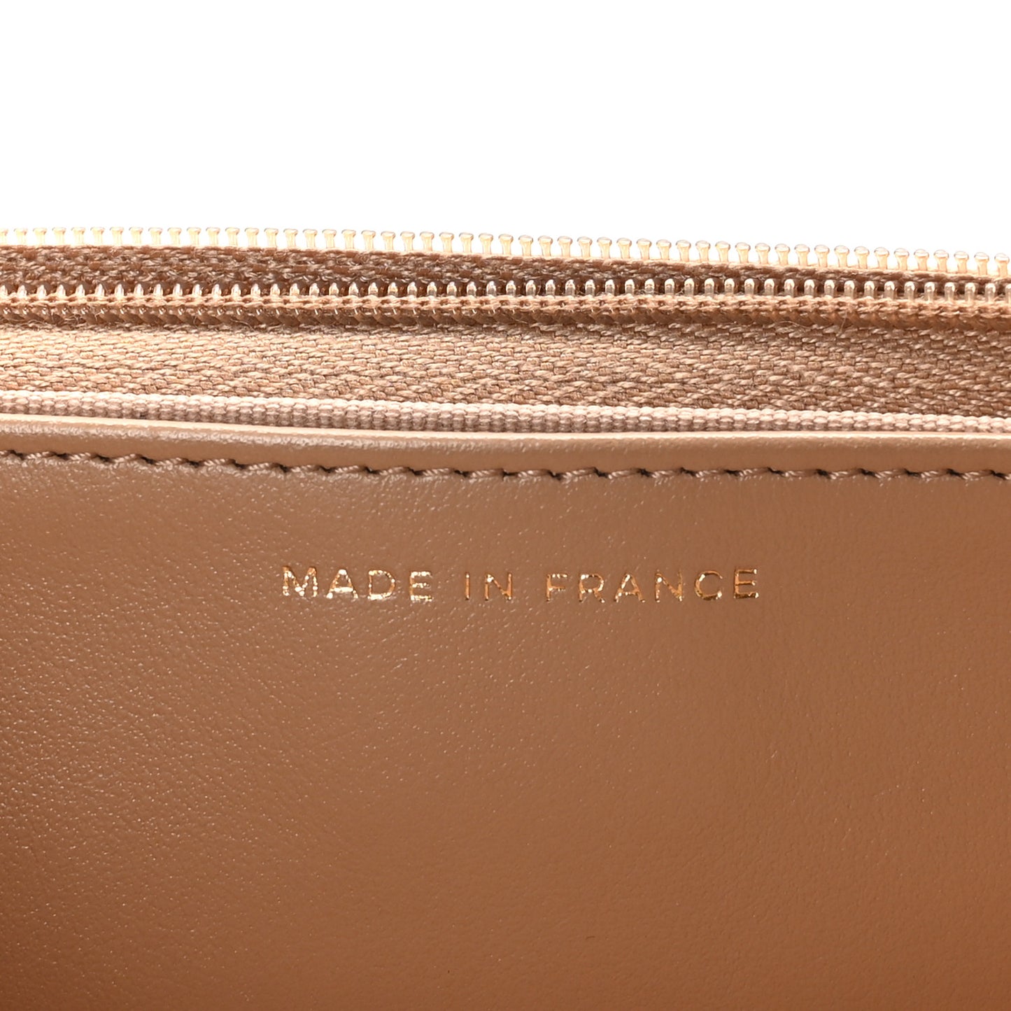 Caviar Quilted Wallet on Chain WOC Dark Beige