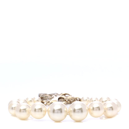 Chanel Graduated Pearl Crystal CC Bracelet Gold 2 of 6