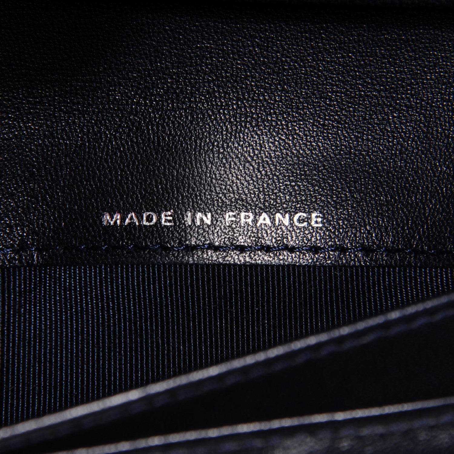 Chanel Lambskin Quilted Large Flap Wallet Navy 6 of 9