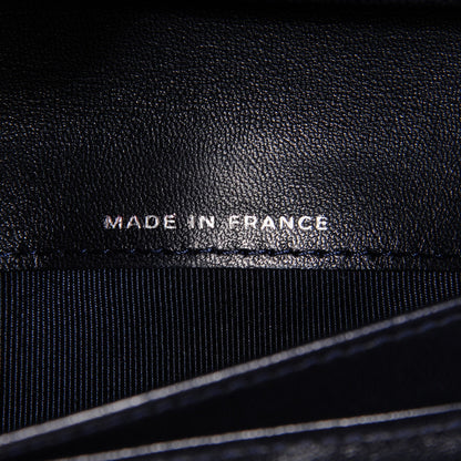 Chanel Lambskin Quilted Large Flap Wallet Navy 6 of 9