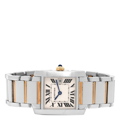 Cartier Stainless Steel 18K Yellow Gold 25mm Tank Francaise Quartz Watch 2 of 4