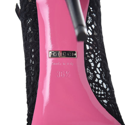 Gucci Lace Pizzo Venice Pumps 36.5 Black 13 of 15