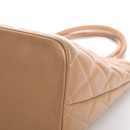 Chanel Caviar Quilted Medallion Tote Beige 15 of 21