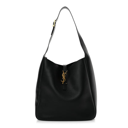Saint Laurent Smooth Calfskin Large Le 5 A 7 Soft Hobo Black 1 of 12