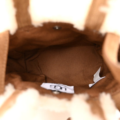 Telfar X UGG Suede Shearling Reverse Small Shopping Bag Natural 5 of 9