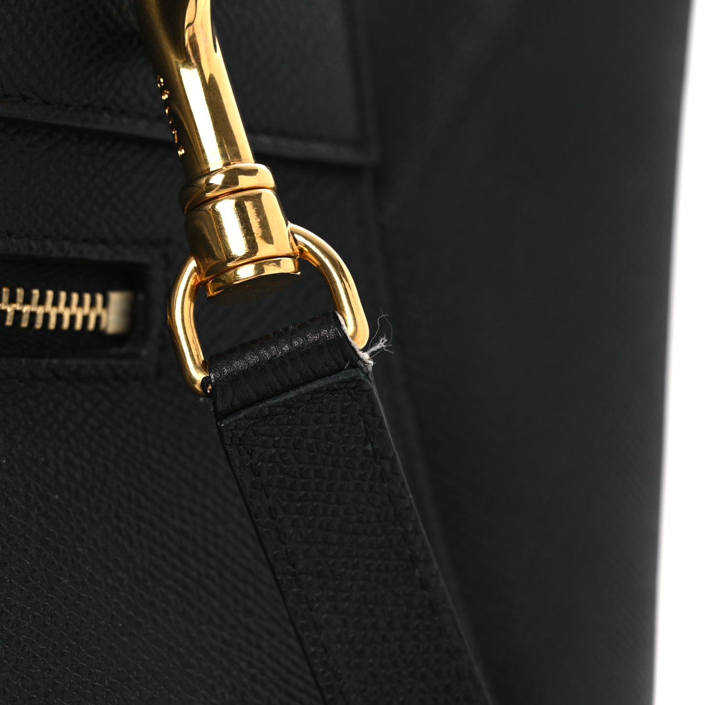 Grained Calfskin Mini Belt Bag Black